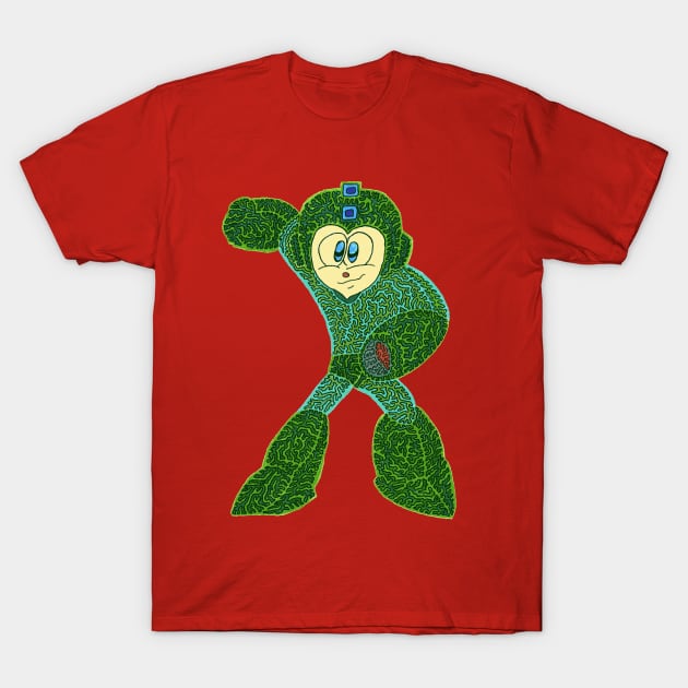 Leaf Man - Mega Man T-Shirt by NightserFineArts